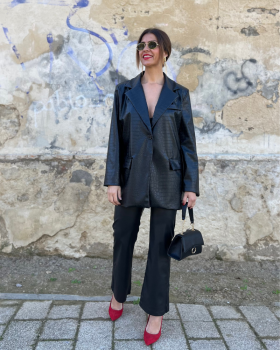 PANTALON FLARE ECOPELLE