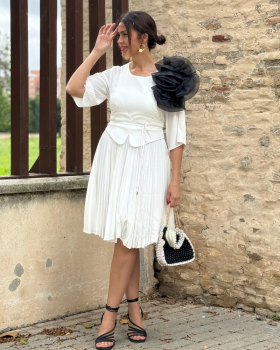 VESTIDO TISSON PLISADO