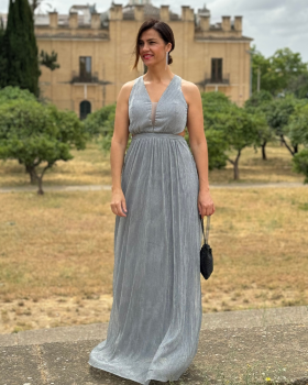 VESTIDO FELICIA PLATA