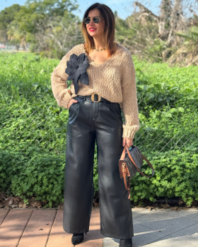 Pantalón ECOPELLE wide leg