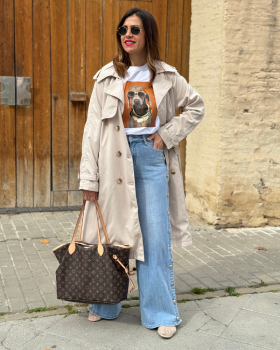 Gabardina CINTURON Beige