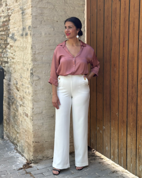 Pantalon BOTONES Blanco