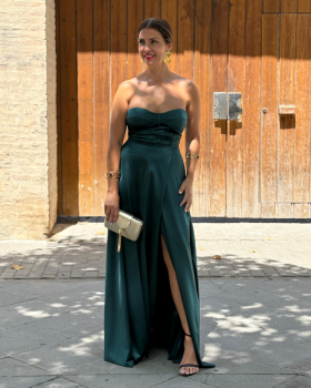 Vestido AMELLIA Verde Botella