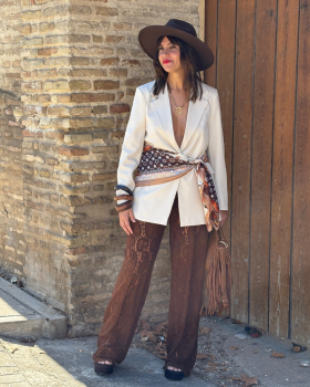 Pantalón ENCAJE Marrón