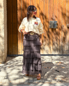 Falda/ Vestido VOLANTES Marrón