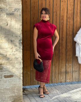 Vestido TERCIOPELO Hombreras