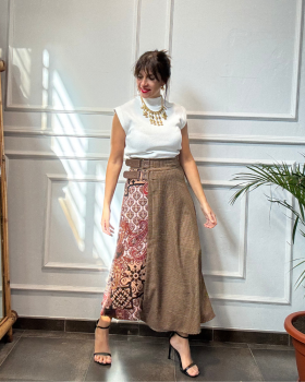 Falda Midi PATCHWORK