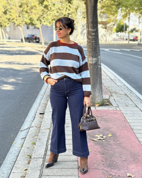 Jeans CULOTTE Tiro Alto