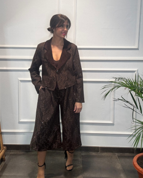 Bermudas ENCAJE Marrón