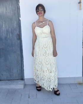 Conjunto AURA Encaje Amarillo