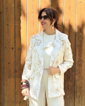 Blazer BORDADA Beige