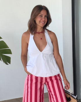 Top PEPLUM Blanco